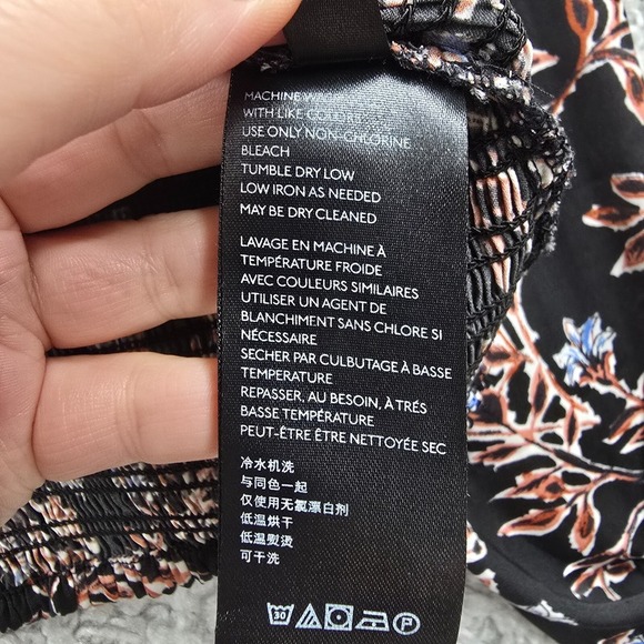 Free People Santiago Women Floral Smocked Top Size Small Long Sleeve Boho Grunge - Picture 6 of 12